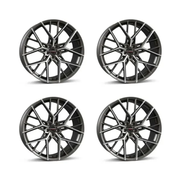 4x Borbet Felgen BY 8.5x21 ET45 5x108 titan polished matt kompatibel mit Volvo S90 V90 XC60 XC90