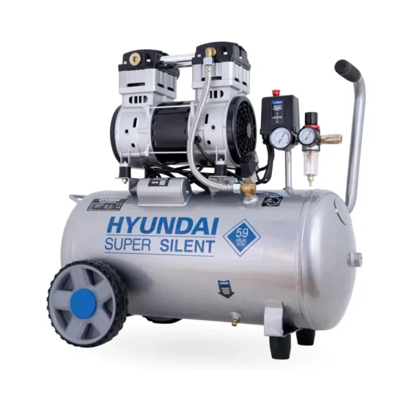 HYUNDAI Silent Kompressor SAC55753 | 50L Kessel, 8bar, ölfrei | 1.5kW / 2.0PS | Ansaugleistung 232 L/Min