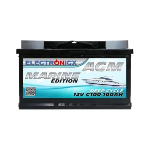 AGM Batterie 100Ah 12V – Solarbatterie für Wohnmobil, Wohnwagen, Boot, Mover –