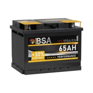 BSA Autobatterie 65Ah 12V +30% Startkraft ersetzt Batterie 60Ah 62Ah 64Ah