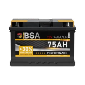 BSA Autobatterie 75Ah 12V +30% Startkraft ersetzt Batterie 74Ah 70Ah 72Ah