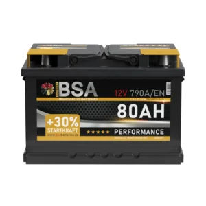 BSA Autobatterie 80AH 12V +30% Startkraft ersetzt Batterie 72Ah 74Ah 75Ah