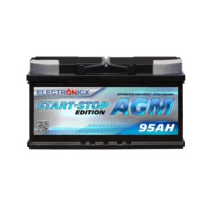 Electronicx AGM Autobatterie 95Ah 12V – 950A EN Start-Stopp Starterbatterie, wartungsfrei
