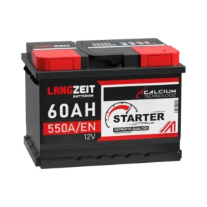 LANGZEIT Autobatterie 60AH 12V 550A/EN ersetzt Batterie 55AH 54AH 56AH 62AH