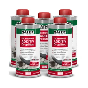 MATHY-DropStop Dichtungs-Additiv, 5 x 250 ml, Hochwirksames Öl Additiv