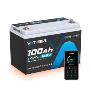 VATRER POWER 12,8V 100Ah LiFePO4 Batterie mit Selbstheizung & Bluetooth