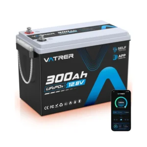 VATRER POWER 12,8V 300Ah LiFePO4 Batterie mit Selbstheizung & Bluetooth